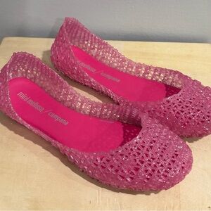 Mini Melissa Campana Pink Mesh Jelly Flats
